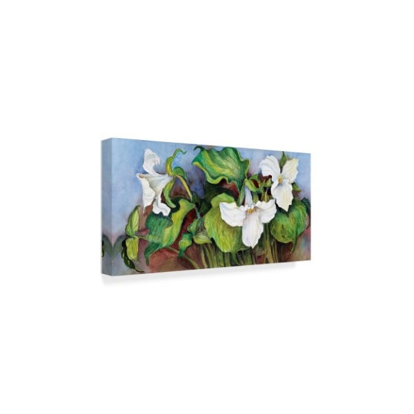 Joanne Porter 'Woodland Trillium White' Canvas Art,12x24